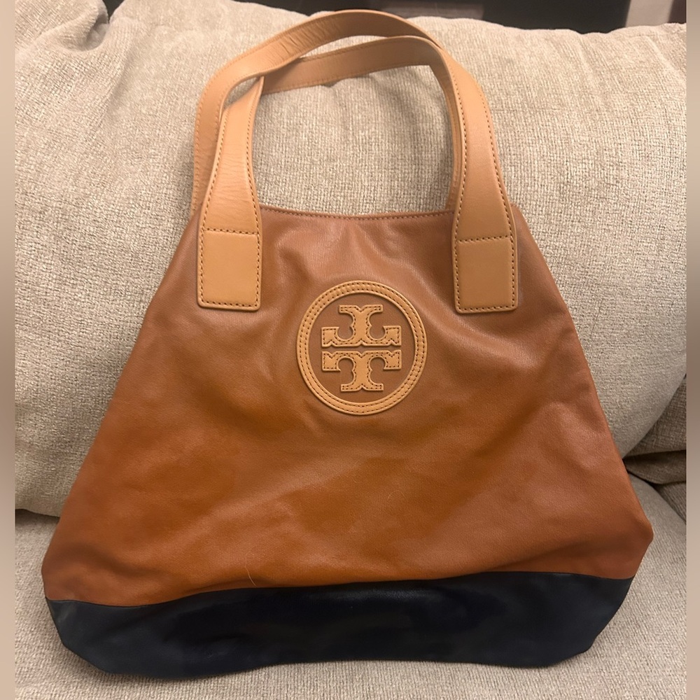 Tory Burch Tan and Black Tote